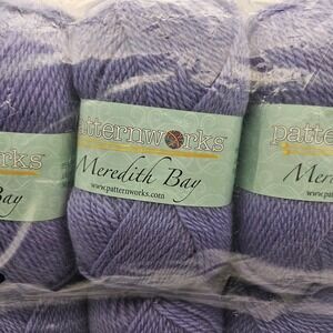 Lot Of 10 Discontinued Meredith Bay Pattern Works Lilac/purple Yarn Wool &...